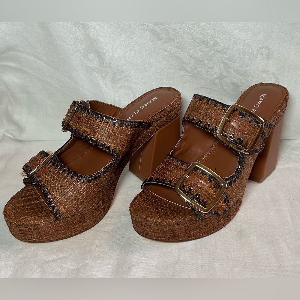 Marc Fisher WomMarc Fisher Women’s Dalen2 Block Heel Slip-on Sandal NIB Size 6.5